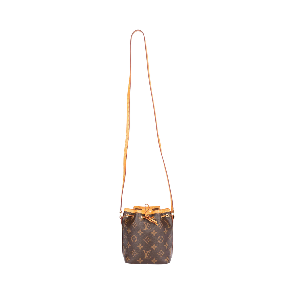 Louis Vuitton Canvas Nano Noe Petit Monogram Crossbody Bag