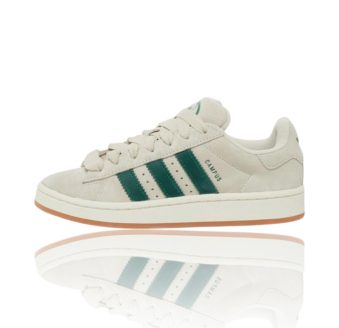 Adidas Campus 00s Crystal White Dark Green 