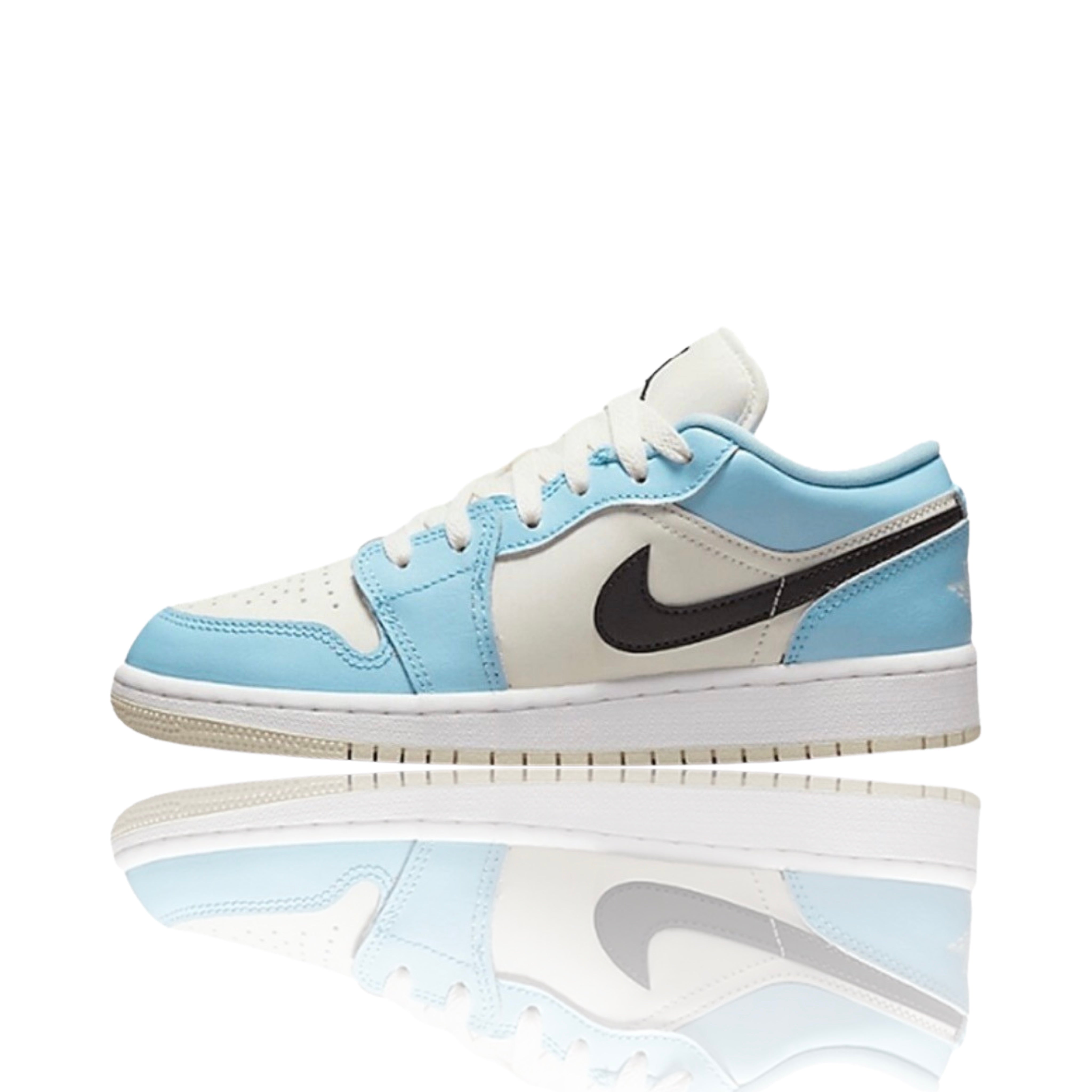 Jordan 1 Low Ice Blue Black GS YOURFAULT