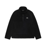 Stussy Polar Fleece Half Zip Mock Neck Schwarz