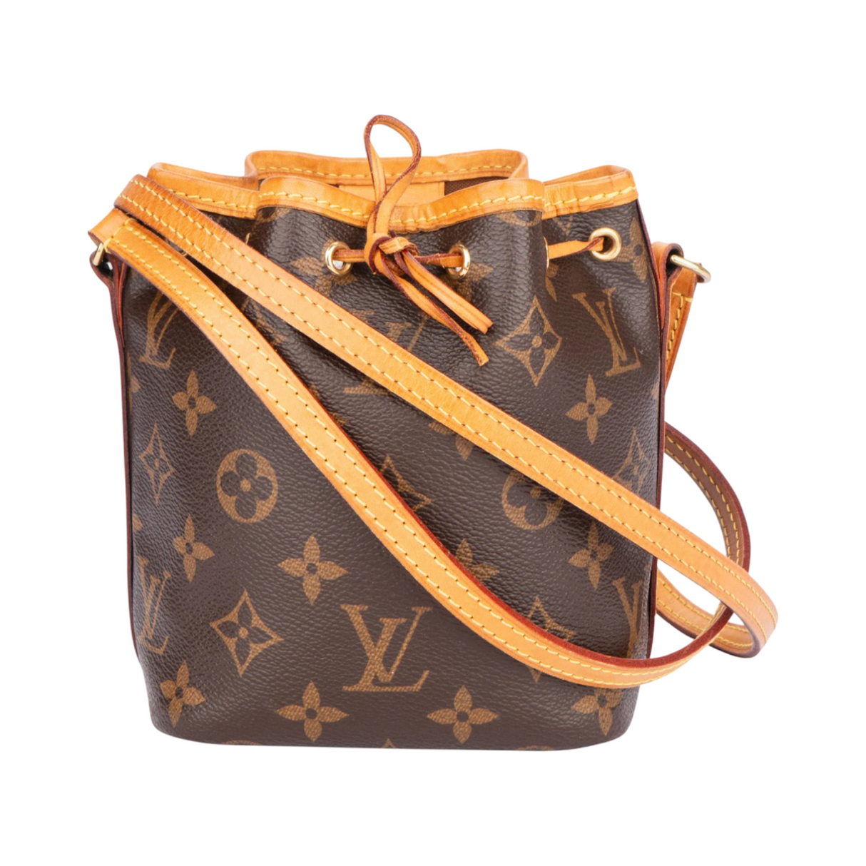 Louis Vuitton Canvas Nano Noe Petit Monogram Crossbody Bag