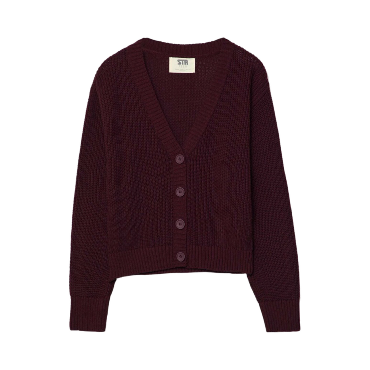 Stradivarius Strickjacke Bordeaux