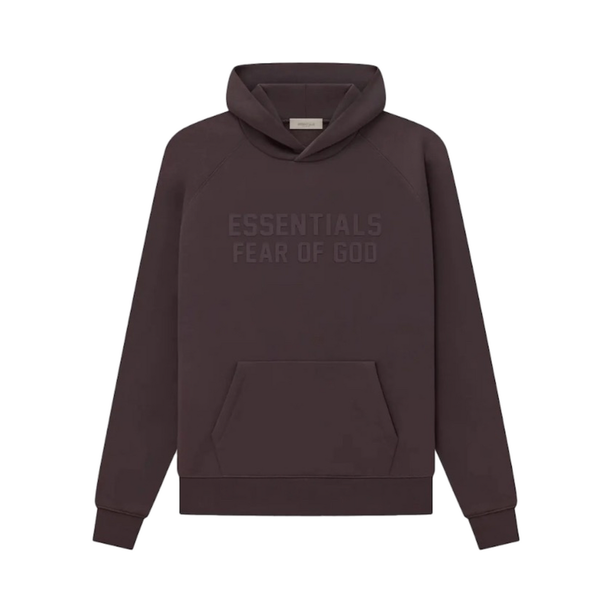 Fear of God Essentials Hoodie Front Print Plum