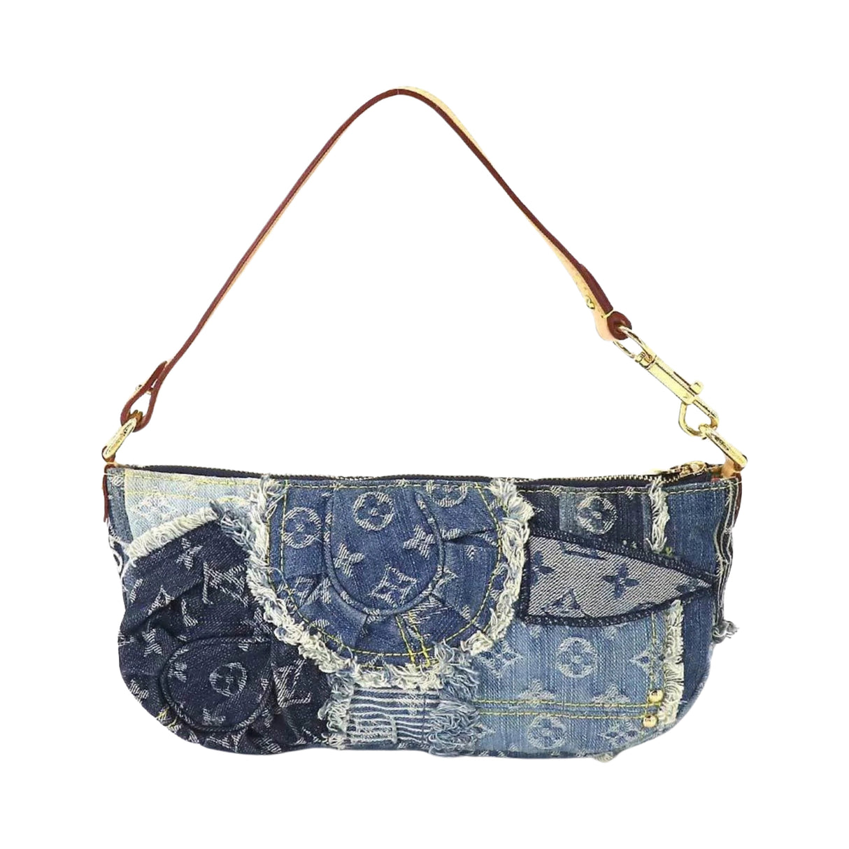 Louis Vuitton Monogram Denim Patchwork Pouchy Shoulder Bag