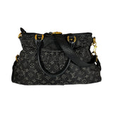 Louis Vuitton Monogram Cabby Denim Shoulder Bag Crossbody