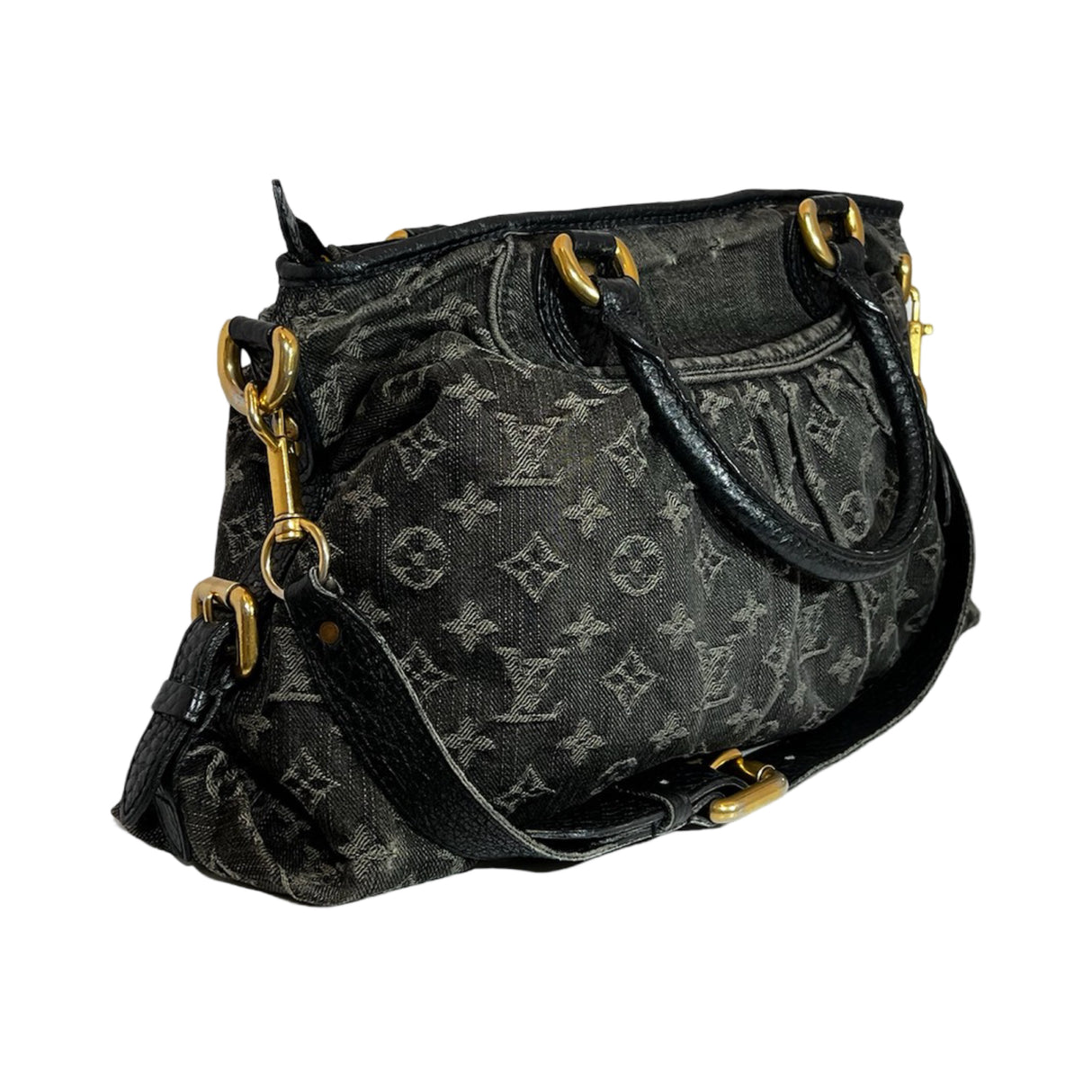 Louis Vuitton Monogram Cabby Denim Shoulder Bag Crossbody