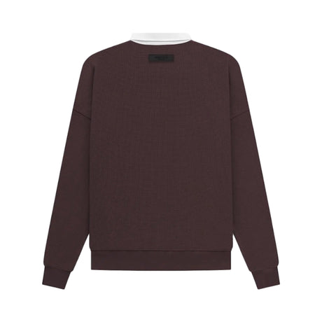 Fear of God Essentials Waffle Henley Rugby Shirt Plum