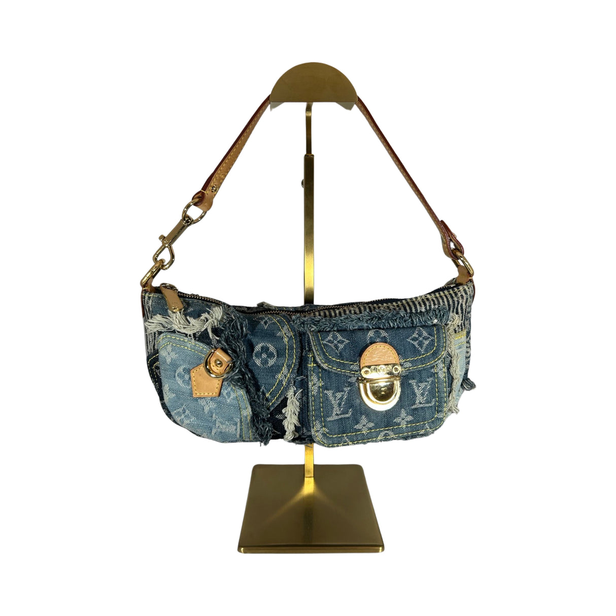 Louis Vuitton Monogram Denim Patchwork Pouchy Shoulder Bag