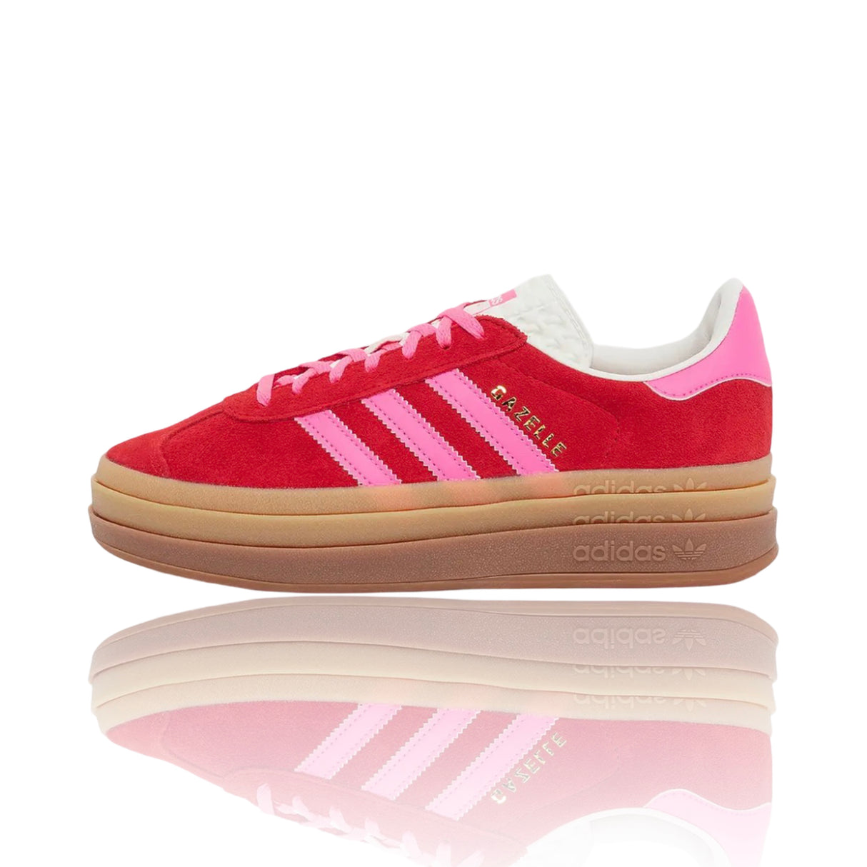 Adidas Gazelle Bold Collegiate Red Lucid Pink