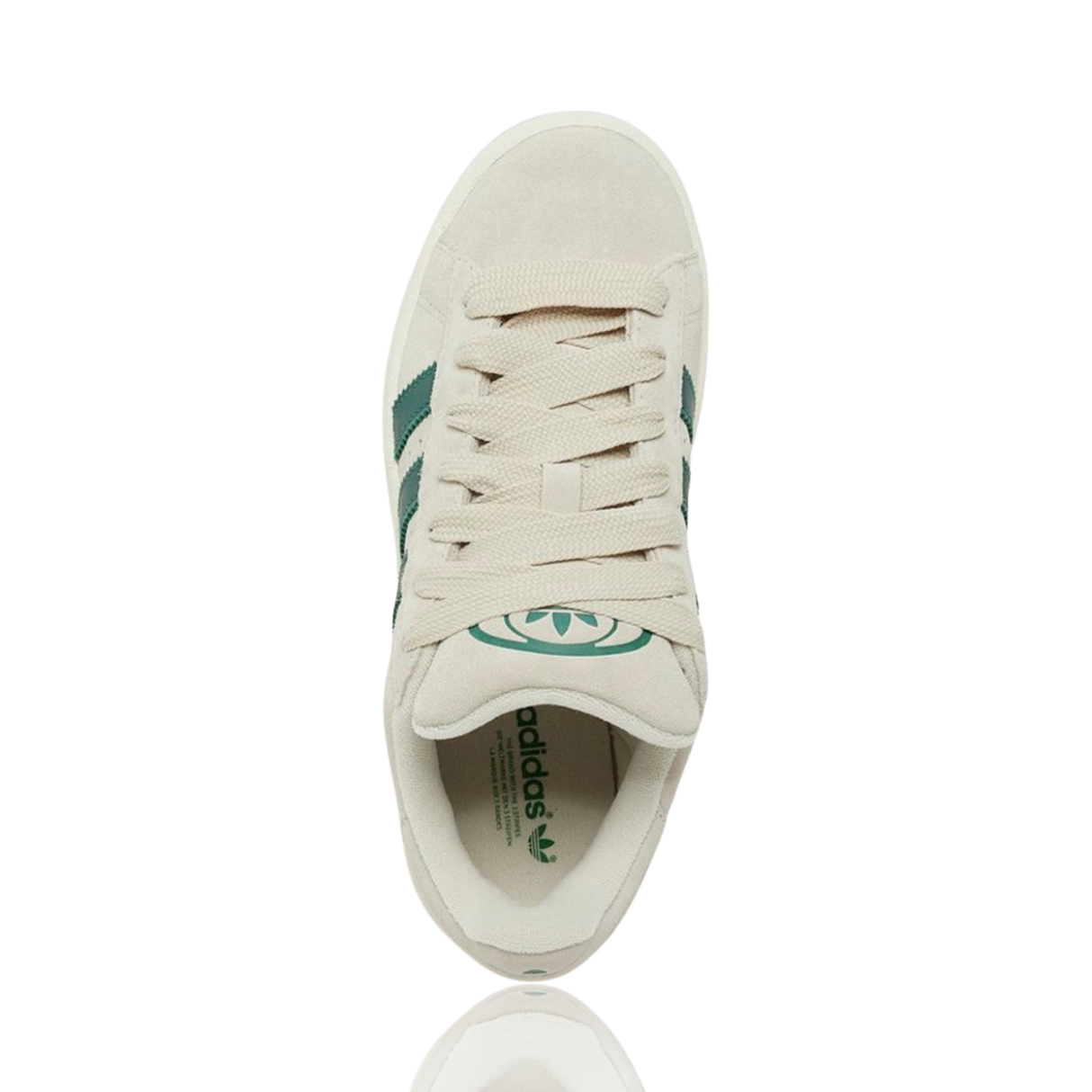 Adidas Campus 00s Crystal White Dark Green 