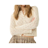 Stradivarius Cutwork Strickjacke Beige