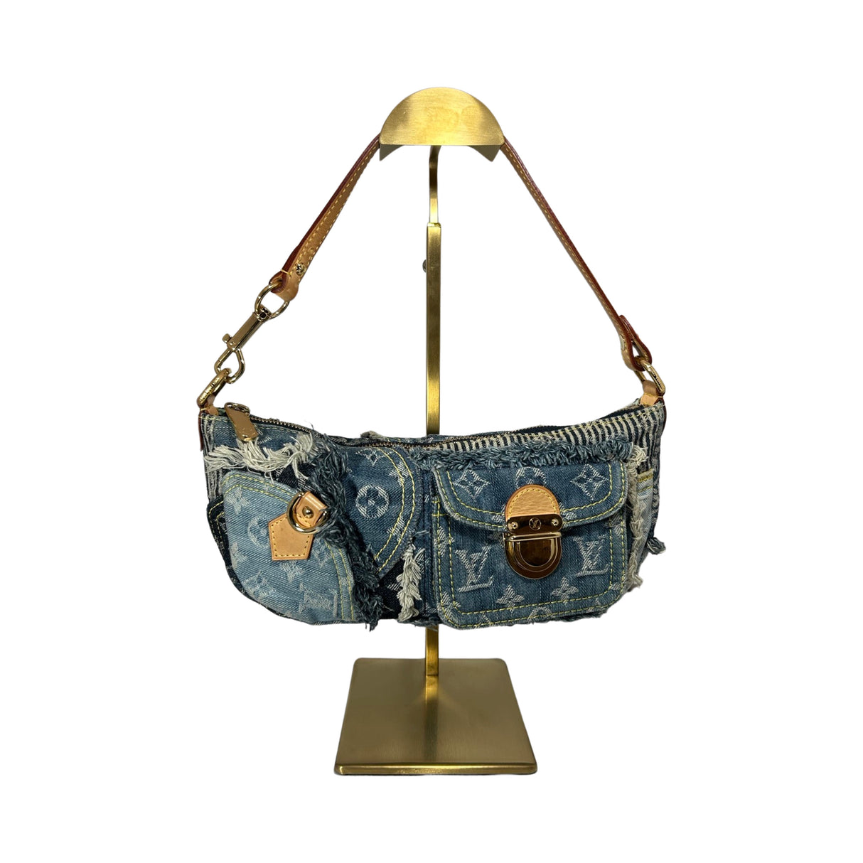 Louis Vuitton Monogram Denim Patchwork Pouchy Shoulder Bag