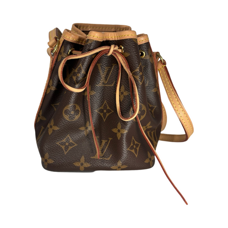 Louis Vuitton Canvas Nano Noe Petit Monogram Crossbody Bag