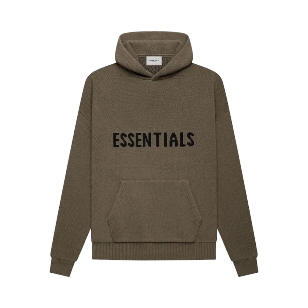 Fear of God Essentials Knit Hoodie Front Print Harvest