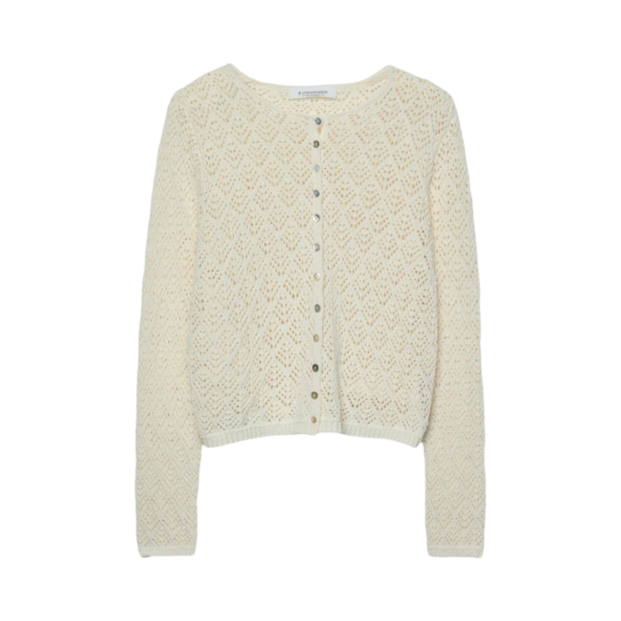 Stradivarius Cutwork Strickjacke Beige