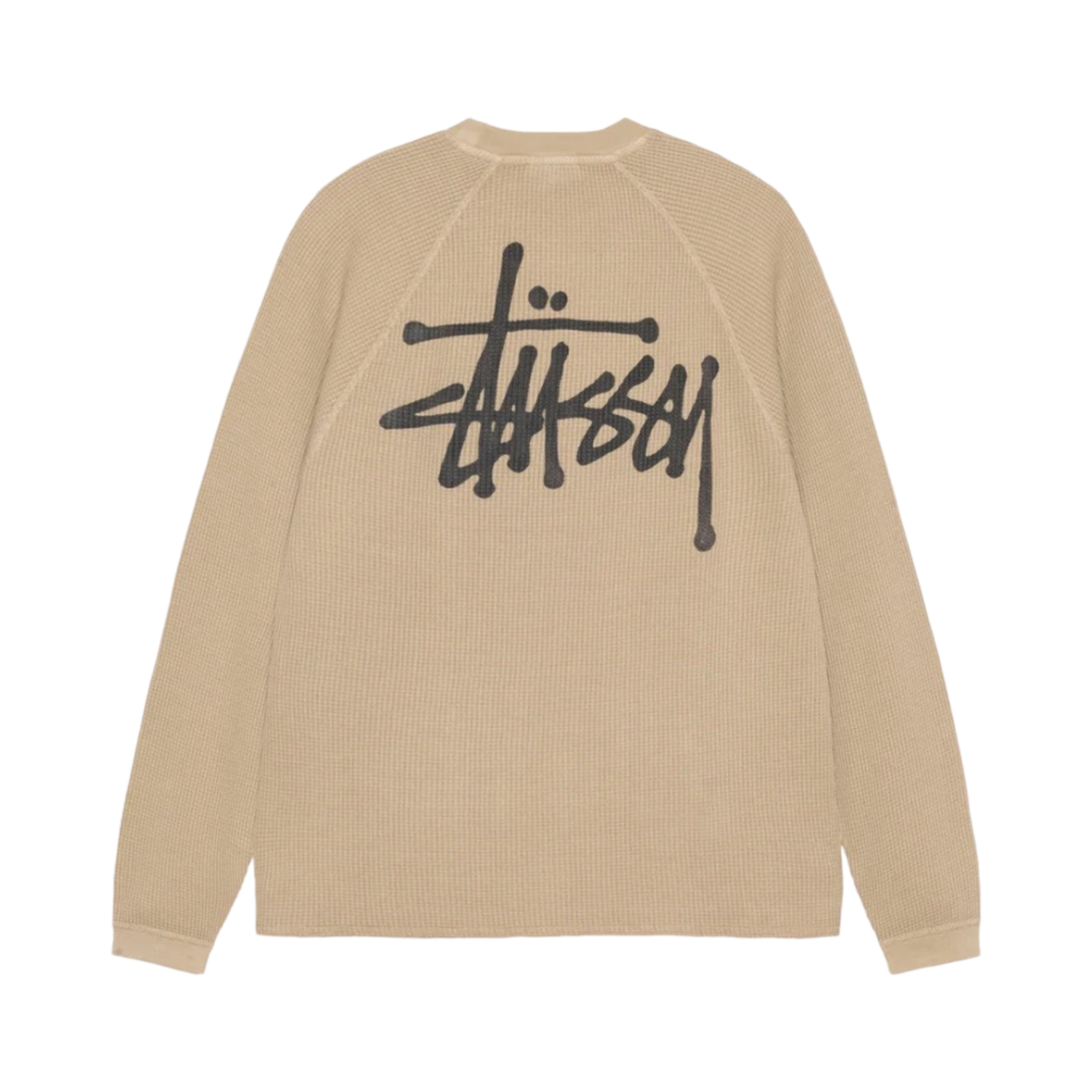 Stussy Fresh Stussy Gear top Light Waffle Knit Longsleeve Shirt Medium